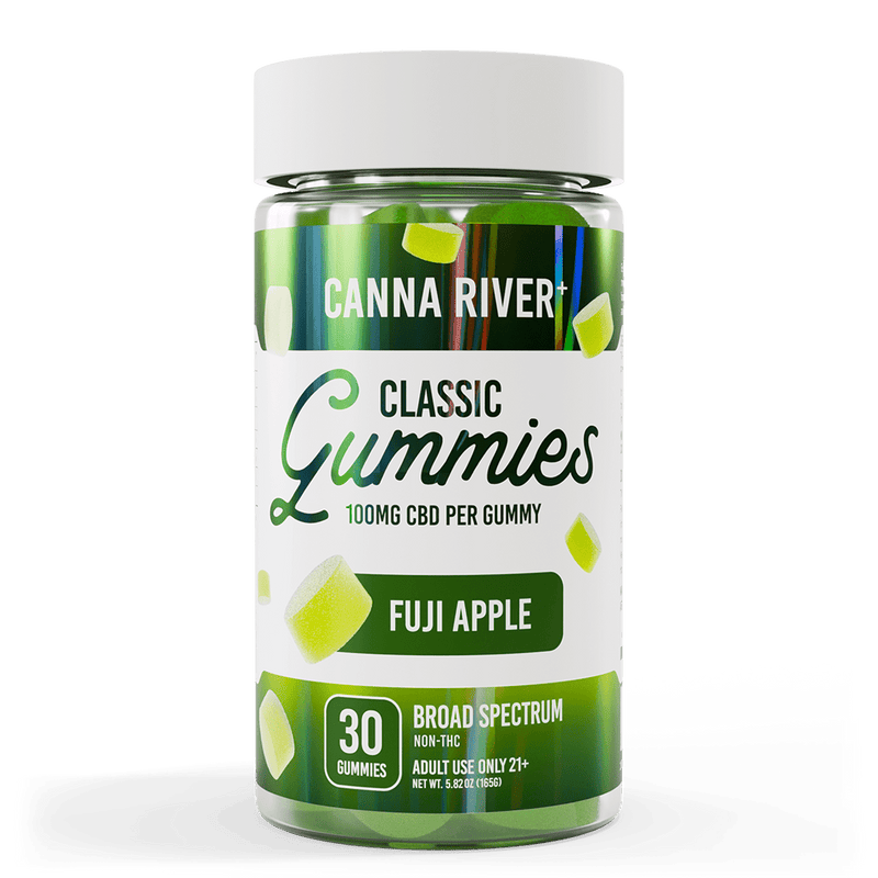 CBD Classic Gummies Gummy Canna River Broad Spectrum (Non-THC) Fuji Apple 100mg CBD / 30 Gummies