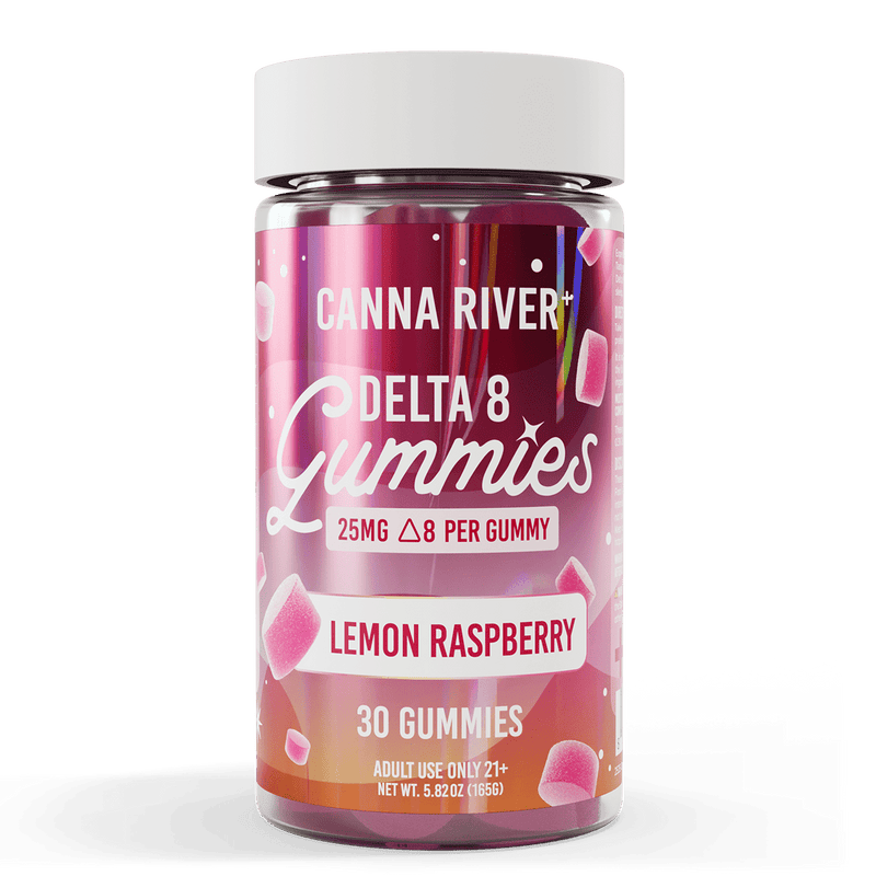 D8 Gummies Gummy Canna River Delta 8 THC Lemon Raspberry 25mg D8 per Gummy / 30 Gummies