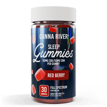 CBD Sleep Gummies - Full Spectrum (Contains THC) / Red Berry / 30 Gummies - 251118FSLEEPRB